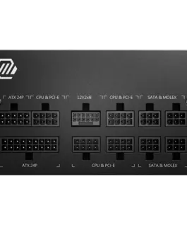 Alternative view of Захранване за компютър MSI MAG A750GL PCIE5, 750W, 80 Plus Gold, ATX Form Factor, 100~240 Vac Input Voltage, 47Hz ~ 63Hz Input Frequency, 120 mm Fan, 140 x 150 x 86mm, Active PFC, OCP, OVP, OPP, OTP, SCP, UVP, ATX, 2xEPS, 4XPCi-E, 8xSATA, 4xMOLEX, 1x