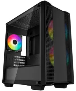 Кутия за компютър DeepCool CC360 ARGB Mid Tower Mini-ITX/Micro-ATX 1xUSB3.0 1xUSB2.0 1xAudio 3x120mm Pre-Installed ARGB