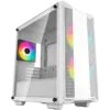 Кутия за компютър DeepCool CC360 ARGB WH Mid Tower Mini-ITX/Micro-ATX 1xUSB3.0 1xUSB2.0 1xAudio 3x120mm Pre-Installed AR