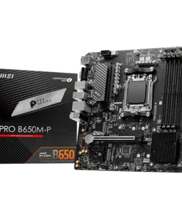 Дънна платка MSI PRO B650M-PATX Socket AM5AMD B650 4xDDR5 Dual Channel DDR5 up to 7200+(OC)MHz1x PCIe 4.0/3.0 x16 slot2x