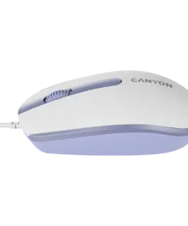 Мишка за компютър CANYON mouse M-10 Wired White Lavender