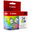 КОМПЛЕКТ 2 ГЛАВИ ЗА CANON iP 1000/1500/2000/S200/300/i250/320/450 - Color - TWIN PACK - BCI-24C (BCI24C) - PN