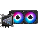 Alternative view of Охладител за процесор Охладител DeepCool LM240, 240mm CPU Liquid Cooler, 2.4" LCD screen, 2x120mm FL12 SE ARGB PWM Fans, Fluid Dynamic Bearing, Black, Intel LGA1851/1700/1200/1151/1150/1155, AMD AM5/AM4, R-LM240-BKDMMC-1, 3Y