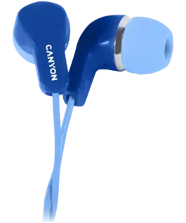 Слушалки CANYON Stereo Earphones with inline microphone Blue
