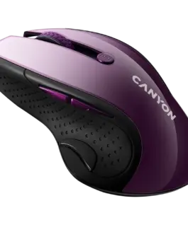 Alternative view of Безжична мишка CANYON 2.4Ghz wireless mouse, optical tracking - blue LED, 6 buttons, DPI 1000/1200/1600, Purple pearl glossy