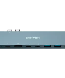 USB хъб CANYON hub DS-8 8in1 Thunderbolt 4k Space Grey
