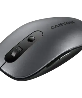Alternative view of Безжична мишка CANYON MW-9, 2 in 1 Wireless optical mouse with 6 buttons, DPI 800/1000/1200/1500, 2 mode(BT/ 2.4GHz), Battery AA*1pcs, Grey, 65.4*112.25*32.3mm, 0.092kg