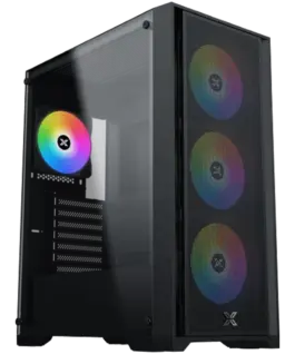Кутия за компютър Gaming X II EN42850 BK EATX U3x1 & U2x2 Front Mesh Grill & Left TG 4PCS Z20A & ARGB Control
