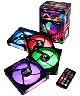 Вентилатор ARGB Fan*4 & ARGB controller & Remote ; Fan : 120 x 25 x 120mm PWM 4PIN(Male & Female); ARGB 5V 3PIN(Male & F