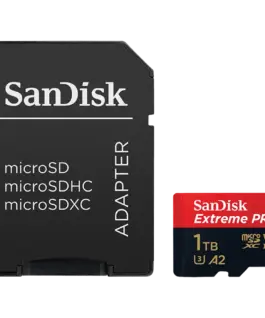 Карта памет SANDISK Extreme PRO microSDXC 1TB + SD Adapter + 2 years RescuePRO Deluxe up to 200MB/s & 140MB/s Read/Write