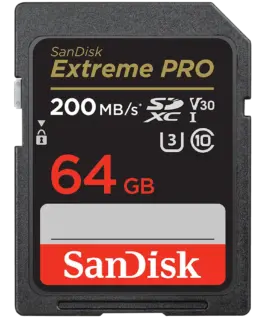 Карта памет SANDISK Extreme PRO 64GB SDXC Memory Card + 2 years RescuePRO Deluxe up to 200MB/s & 90MB/s Read/Write speed