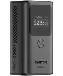 Alternative view of Външна батерия CANYON power bank OnPower 130 TFT 10000 mAh PD30W Dark Grey