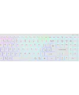 Клавиатура CANYON keyboard HKB-W11 UK/US RGB Dual Mode Wireless White