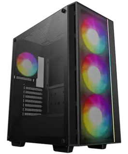 Кутия за компютър DeepCool MATREXX55 MESH V4 C Mid Tower Mini-ITX/Micro-ATX/ATX 1xUSB3.0 1x Type-C 1xAudio LED Button 3x