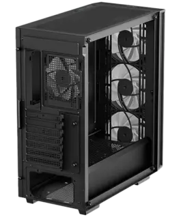 Alternative view of Кутия за компютър DeepCool MATREXX55 MESH V4 C, Mid Tower, Mini-ITX/Micro-ATX/ATX, 1xUSB3.0, 1x Type-C, 1xAudio, LED Button, 3x140mm ARGB Fans, 1x120mm ARGB Fan, ARGB LED Strip, Tempered Glass, Mesh Panel, Black, R-MATREXX55-BCAGA4-G-4