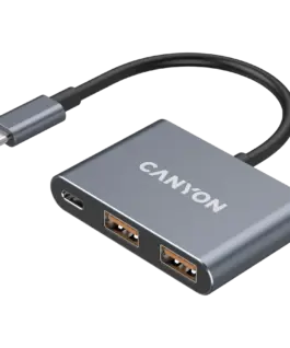 USB хъб CANYON hub DS-3 3in1 USB-C Dark Grey