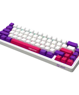 Alternative view of Геймърска клавиатура LORGAR KBP70MW, Wireless 65% Mechanical Gaming Keyboard Pro, White, EN layout