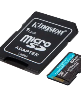 Alternative view of Карта памет Kingston 64GB microSDXC Canvas Go Plus Gen4 200MB/s A2 U3 V30 Card + Adapter