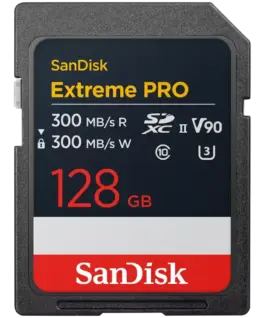 Карта памет SANDISK Extreme PRO 128GB SDXC Memory Card 300MB/s Read & Write speeds 8K V90