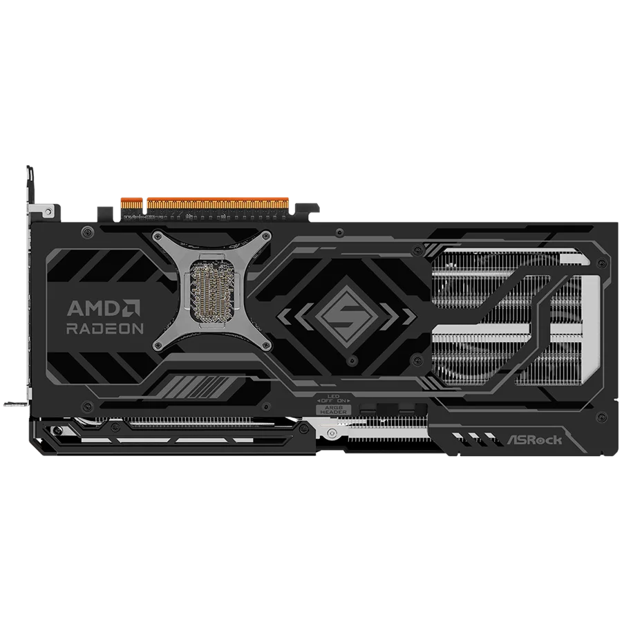 Видео карта ASROCK Video Card AMD Radeon RX 9070 XT Steel Legend Dark 16GB GDDR6 256-bit HDMI 3x DP - Image 3