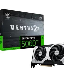Видео карта MSI Video Card NVIDIA GeForce RTX 5060 Ti 8G VENTUS 2X OC PLUS 8GB GDDR7 128-bit 2617 MHz Boost 4608 CUDA Co
