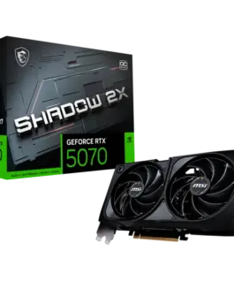 Видео карта MSI Video Card Nvidia GeForce RTX 5070 12G SHADOW 2X OC 12GB GDDR7 192bit Effective Memory Clock: 28000MHz B