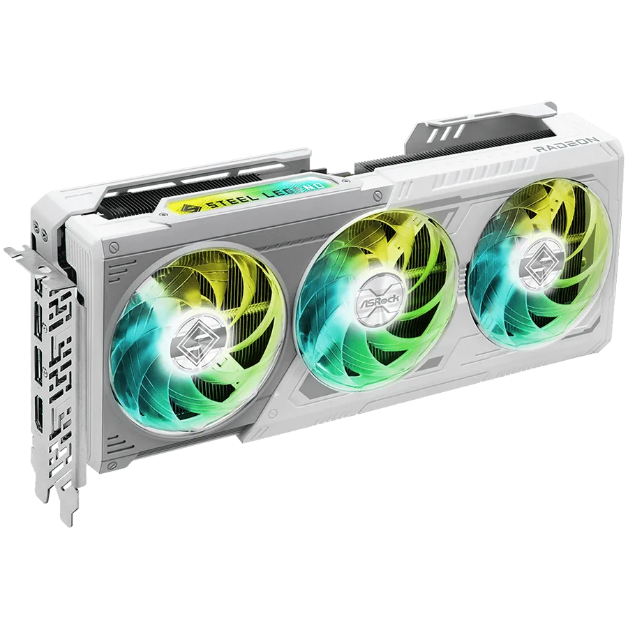 Видео карта ASROCK Video Card AMD Radeon RX 9070 XT Steel Legend 16GB GDDR6 256-bit HDMI 3x DP - Image 3