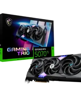 Видео карта MSI Video Card Nvidia GeForce RTX 5070 TI 16G GAMING TRIO OC 16GB GDDR7 256bit Effective Memory Clock: 28000