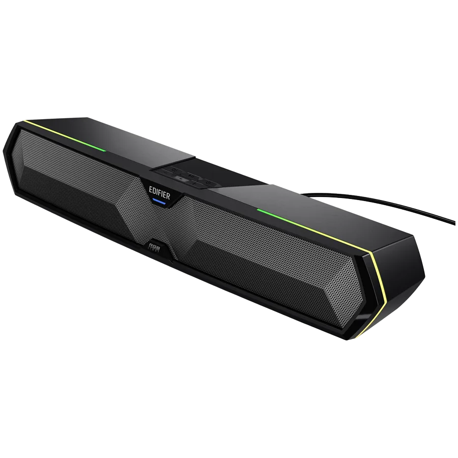 Тонколона Edifier MG300 Soundbar, BT V5.3, USB, AUX, 2x 52mm Drivers, RGB Lighting, 5W (RMS), Black - Image 2