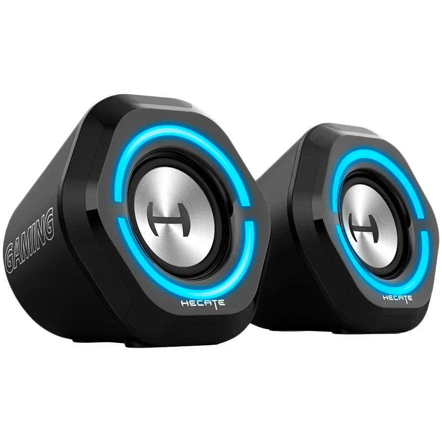 Тонколона Edifier G1000 2.0 Audio System, BT V5.3, USB, AUX, 2.5-inch Drivers, RGB Lighting, 5W (RMS), Black - Image 2