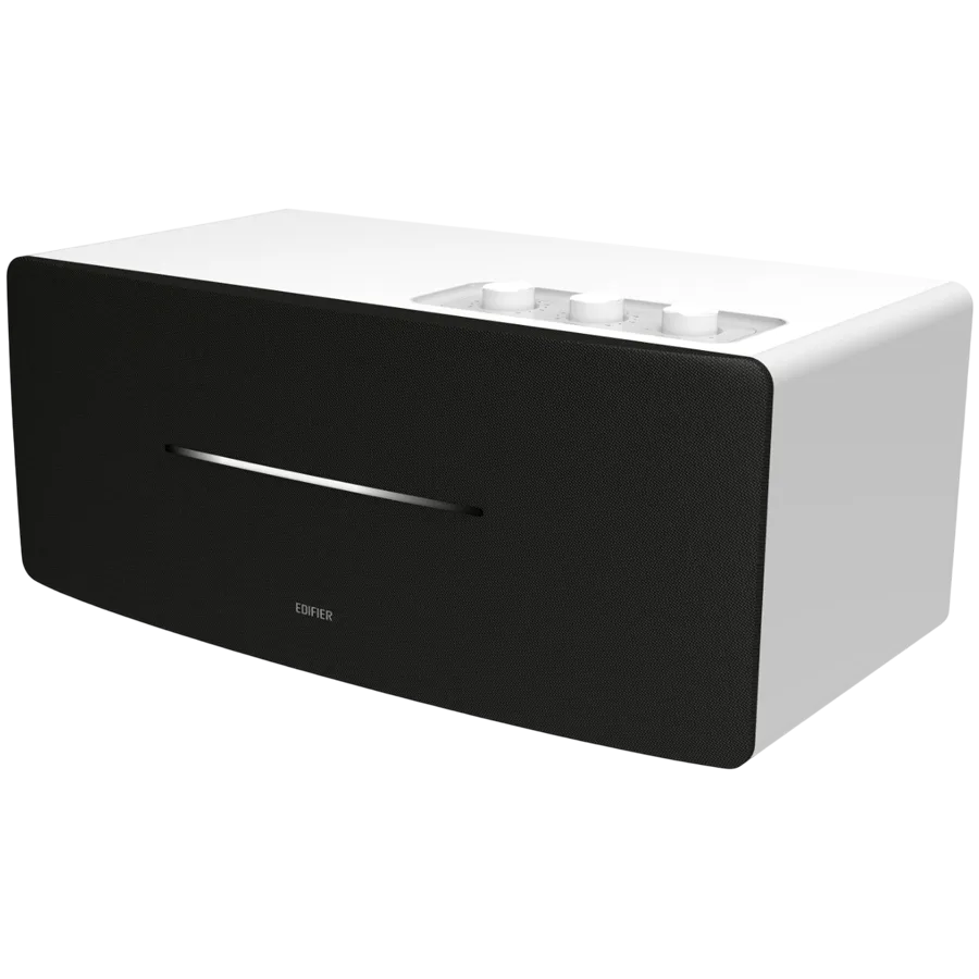 Тонколона за телефон Edifier D12 2.0 Bluetooth Speaker, BT V5.0, RCA, AUX, 2x 4-inch Midrange Drivers, 2x 19mm Tweeters, Remote Control and Top-Mounted Controls, White - Image 34