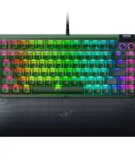 Геймърска клавиатура Razer BlackWidow V4 75% Phantom Green Edition US Layout Razer Chroma RGB Hot-swappable Design Detac