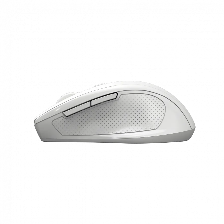 Безжична мишка Canyon 6 buttons wireless 2.4Ghz mouse, MX8650A Sensor, DPI up to 1600,Injection case, 3 M life times left and right switches, 2xAAA battery, ABS material, Size: 105x71x40mm, Weight: 59g, white - Image 5