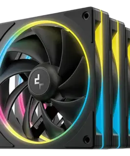 Вентилатор DeepCool FL12 SE 3IN1 3x120mm ARGB Fans 8-pin Cable PWM Fluid Dynamic Bearing PBT 3 pack ARGB Halo R-FL12SE-B