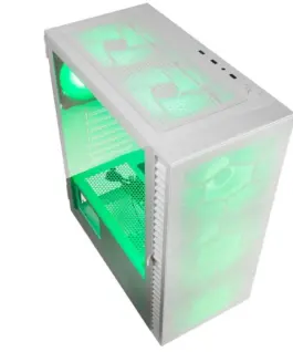 Alternative view of Кутия за компютър Kolink Observatory HF Mesh ARGB TG Mid-Tower, Бяла