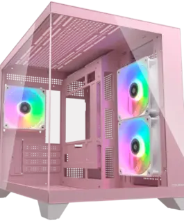 Кутия за компютър COUGAR FV150 Mini RGB PC Case Mid tower Pink