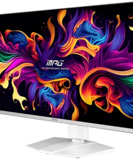 Alternative view of Монитор MSI MPG 321URXW QD-OLED Gaming Monitor, 31.5" 240Hz, UHD (3840x2160) 16:9, QD-OLED, 0.03ms, 250nits, 1500000:1, 178/178, G-Sync Compatible, Adjustable Stand, 1x DP, 2x HDMI, 1x Type-C, 1x Headphone out, USB Hub, White, 3Y Warranty