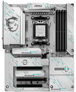 Alternative view of Дънна платка MSI B850 GAMING PLUS WIFI PZ, ATX, Socket AM5, Back Connectors, 4x DDR5 Dual Channel DDR5 up to 8200(OC)MHz, 4x PCIe x16 slot, 3x M.2 slot, 4x USB 2.0, 1x USB 5Gbps, 1x USB 10Gbps, 2x USB 10Gbps Type-C, DP, 7.1 HD Audio, 5G LAN, WiFI 7,