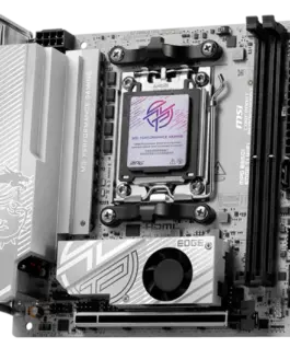 Alternative view of Дънна платка MSI MPG B850I EDGE TI WIFI, mITX, Socket AM5, Dual Channel DDR5 10000+MHz (OC), 1x PCIe x16 slot, 2x M.2 slot, 1x HDMI, 3x USB 3.2 Gen 2, 2x USB 3.2 Gen 1, 1x USB 3.2 Gen2x2 Type C, 7.1 HD Audio, 5Gbps LAN, WIFI, BT, 3Y