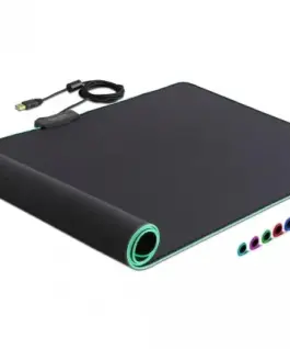Пад за мишка Delock 920 x 303 x 3 mm RGB Черен