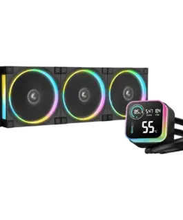 Охладител за процесор Охладител DeepCool LQ360 ULTRA ARGB 360mm CPU Liquid Cooler 3x120mm FL12 ARGB Fans LED Screen Anti