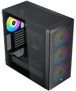 Кутия за компютър Xigmatek Osiris (EATX U3x1+U2x2 Mesh Grill FP & Left TG 3PCS 140mm Y40A & ARGB RemoteControl