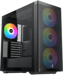 Alternative view of Кутия за компютър Xigmatek Osiris (EATX, U3x1+U2x2, Mesh Grill FP & Left TG, 3PCS 140mm Y40A & ARGB RemoteControl Box)