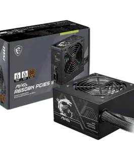 Захранване за компютър MSI MAG A650BN PCIE5 II 650W 80 Plus Bronze 120mm Low Noise Fan Protections: OVP/OCP/SCP/OPP/UVP