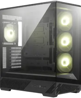 Alternative view of Кутия за компютър MSI MAG PANO 130R PZ, Mid-Tower, ATX(Back-connect supported)/M-ATX/ITX, 2x USB 3.2, 1x USB Type-C 20Gbs, 1x Audio/Mic, 4x 120mm ARGB Fans, Mesh Panel, Tempered Glass