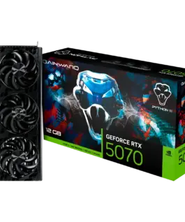 Видео карта Gainward GeForce RTX 5070 Python III 12GB GDDR7 192 bit 1x HDMI 2.1b 3x DP 2.1b 3 Fan 1x 16-pin pwr connecto