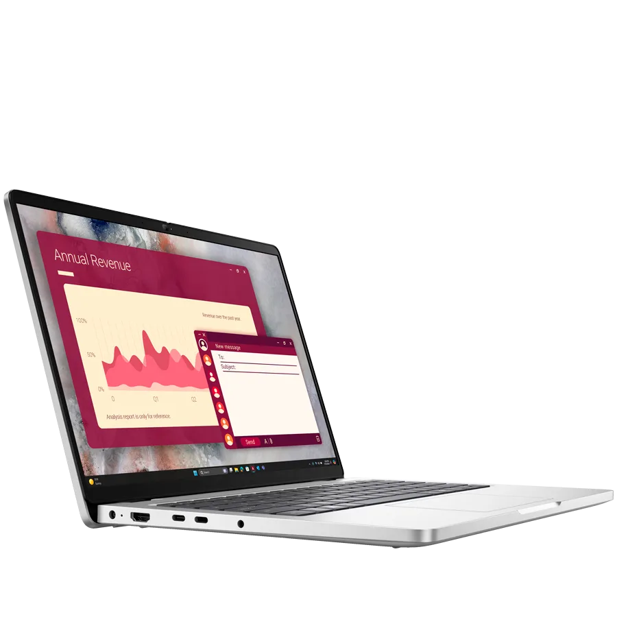 Лаптоп Dell Pro 14 (PC14250), Intel Core 5 120U(10C, 12T, 12MB, up to 5.0GHz), 14.0" FHD+(1920x1200) Non-Touch, 16GB(1x16GB) DDR5, 512GB M.2 SSD, Integrated Graphics, WiFi+BT, Cam+Mic, BG Backlit KBD, Ubuntu, 3Y Basic Onsite - Image 2