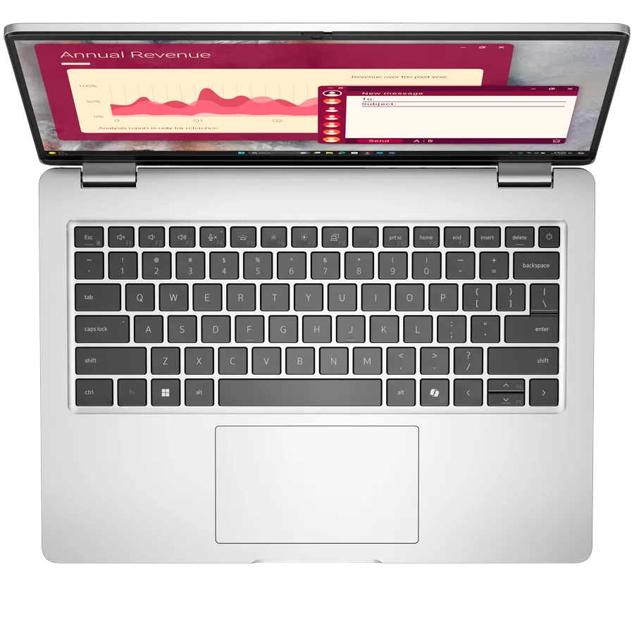 Лаптоп Dell Pro 14 (PC14250), Intel Core 5 120U(10C, 12T, 12MB, up to 5.0GHz), 14.0" FHD+(1920x1200) Non-Touch, 16GB(1x16GB) DDR5, 512GB M.2 SSD, Integrated Graphics, WiFi+BT, Cam+Mic, BG Backlit KBD, Ubuntu, 3Y Basic Onsite - Image 5