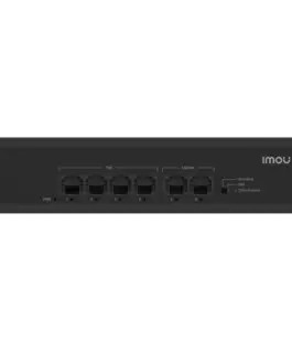 Alternative view of Kомутатор Imou 6-port 100M unmanaged PoE Switch, 4x PoE 10/100, 2x uplink 10/100, 45W total power, up to 250m PoE, 4KV lighting Protection, 802.3af/at,