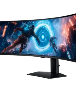 Alternative view of Монитор Samsung Odyssey G9 49", DQHD (5120x1440), VA, LS49FG910EUXEN, 144Hz, 1ms, 350 cd/m2, 2500:1, 1000R Curved, AMD FreeSync Premium Pro, HDMI, DP, Picture-in-Picture, Picture-by-Picture, Tilt, Swivel, Height Adjust, 2Y warranty